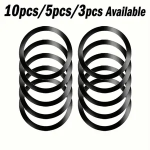 3/5/10pcs Wireless Charging Metal Ring, Stainless Steel Adhesive Mount for iPhone & Samsung, Stylish Metal Phone Patch, Durable Design