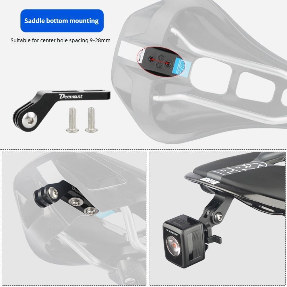 Tail light mount extension bracket, saddle bracket for action camera, compatible with SHIMANO and GOPRO for under-seat overhead mounting