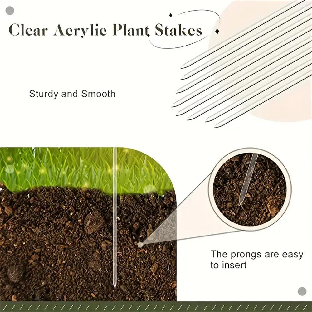 Transparent Acrylic Plant Stakes/garden Stakes for Orchids and Potted Plants, Supports Vine Growth, Durable Gardening Tool
