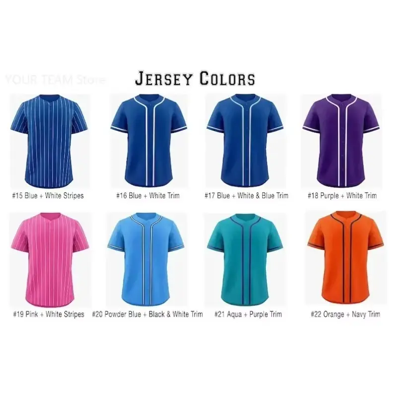 Custom Baseball Jersey, Personalized Logo Baseball Jersey, Custom Stripe Line Colo Baseball Uniform Custom Uniform Logo Uniform