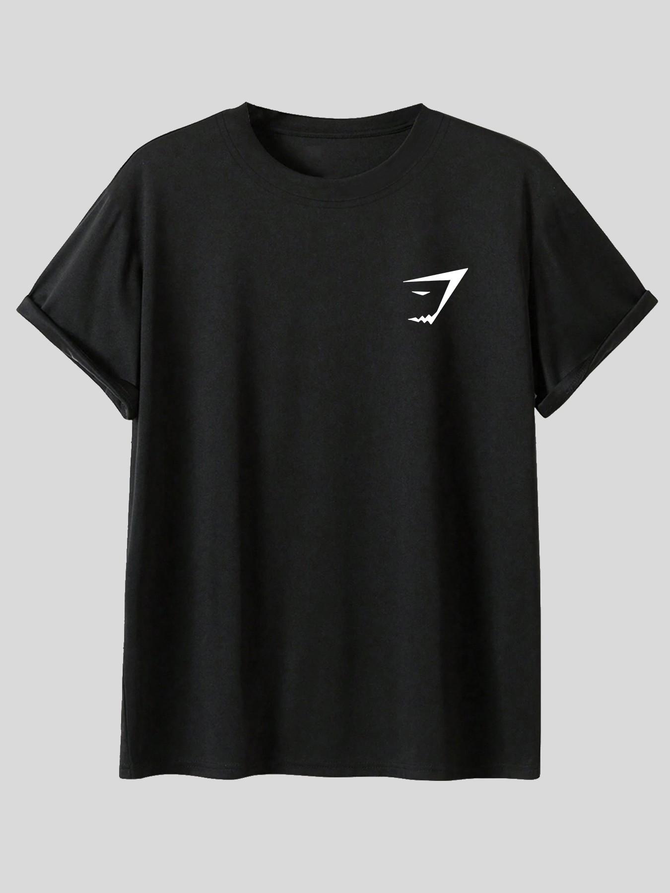 Men's Fashion Print T-Shirt, Casual Round Neck, Short Sleeve, Summer Essential, Comfortable Fit, Sweat-Wicking Fitness Wear