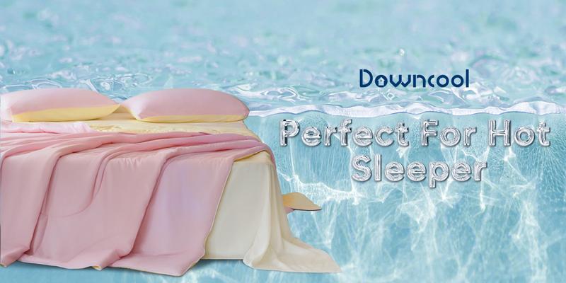 【Back to School】DOWNCOOL Double-sided  Cooling Comforter Set , 2/3pcs Cooling Comforter Set with pillowcases , Cooling Duvet Set for Hot Sleeper, Breathable Summer Quilt, Lightweight Soft Q-Max>0.04 Arc-Chill Cool Comforter Set