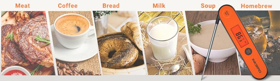 Inkbird meat thermometer, 1 instant reading thermometer, suitable for grilling, frying, waterproof and rechargeable, magnetic, kitchen tools Utensils Kitchenware Home Inkbird meat thermometer, 1 instant reading thermometer, suitable for grilling, frying, waterproof and rechargeable, magnetic, kitchen tools Utensils Kitchenware Home