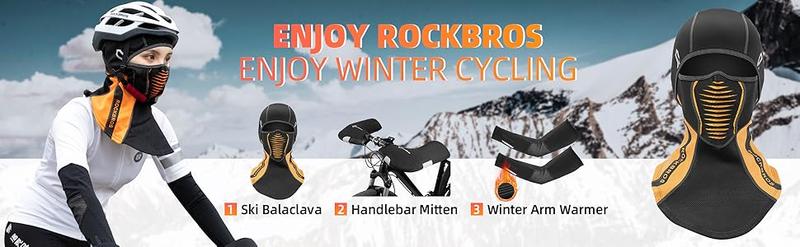 ROCKBROS Winter Full Face Mask Wool Warm Hat Sports Skiing Outdoor Essential