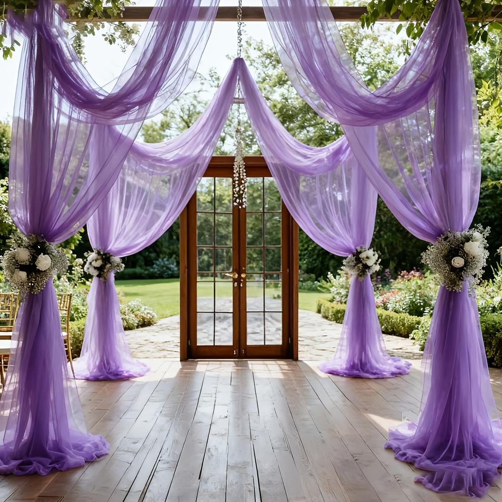 One piece of romantic tulle embellishment fabric, specially designed for grand weddings, with a soft and romantic texture. Suitable for wedding arch decorations, ceremony backdrops, banquet decorations, tent embellishments, etc.