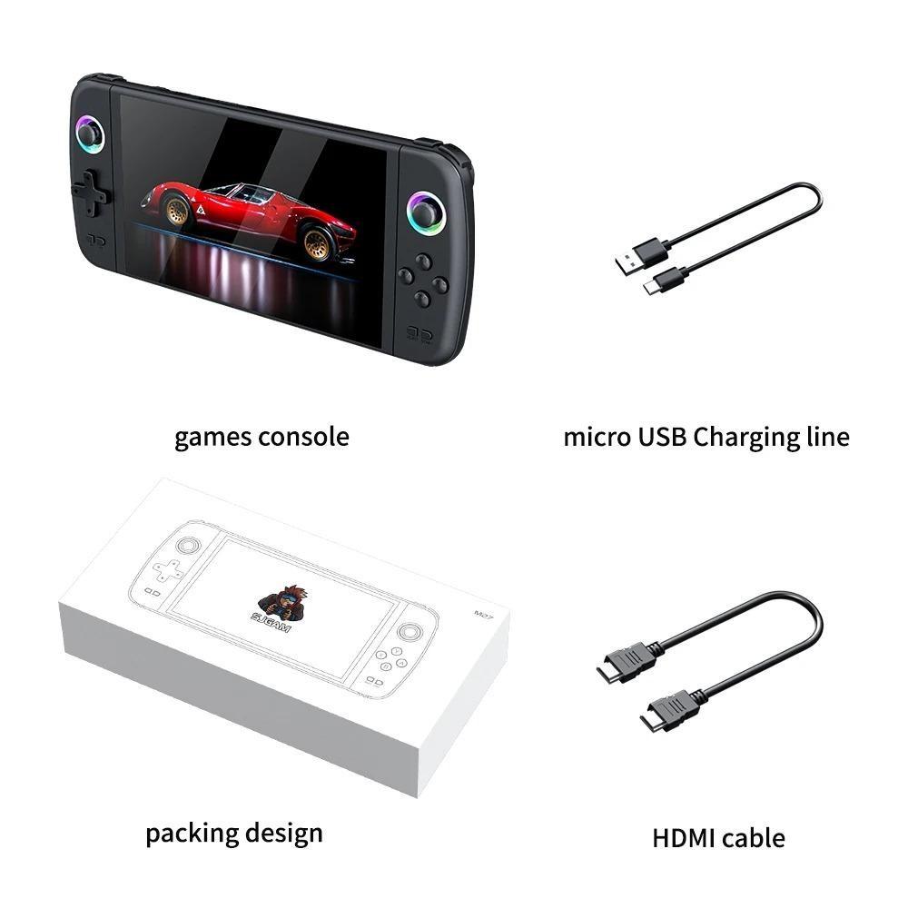 M27 Handheld Gaming Console, Portable Video Game Console with HD IPS Screen and 3D Dual Joystick, Perfect Gift for Gamers on Holidays/Birthdays