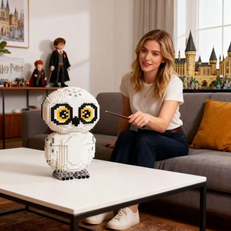 Owl 3D Puzzle Building Blocks, Creative Decorative Item, Perfect Gift for Birthdays, Halloween, Valentine's Day, Christmas, Unisex