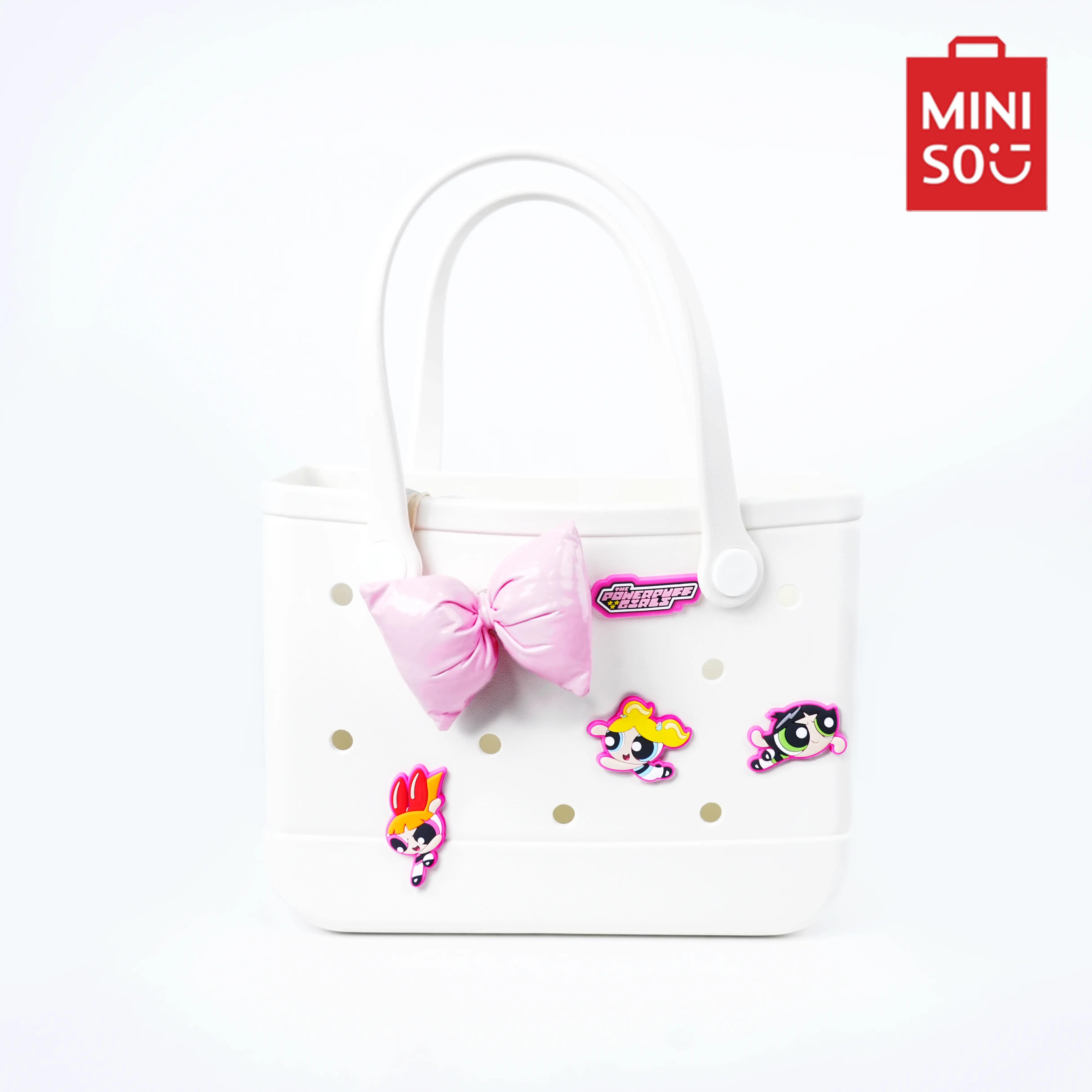 【Easter Gift basket】POWERPUFF GIRLS Easter Egg Hunt Bag with Handle Stylish Tote Bag Easter Gift Basket For Kids Teenagers Outdoor Picnic Party