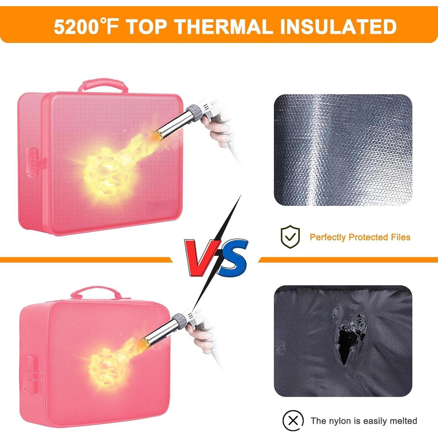 Document Organizer with 5200? Heat Insulated, 16.1"x11.4"x4.3" and Fireproof Document Box with Lock, Fireproof Safe Storage Box for Legal Size Documents and File, Document Organizer with 5200? Heat Insulated, 16.1"x11.4"x4.3" and Fireproof Document Box with Lock, Fireproof Safe Storage Box for Legal Size Documents and File,