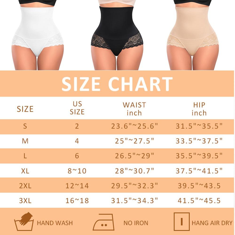 Women Tummy Control Shapewear Panties High Waist Body Shaper Underwear Lace Shaping Girdle Briefs