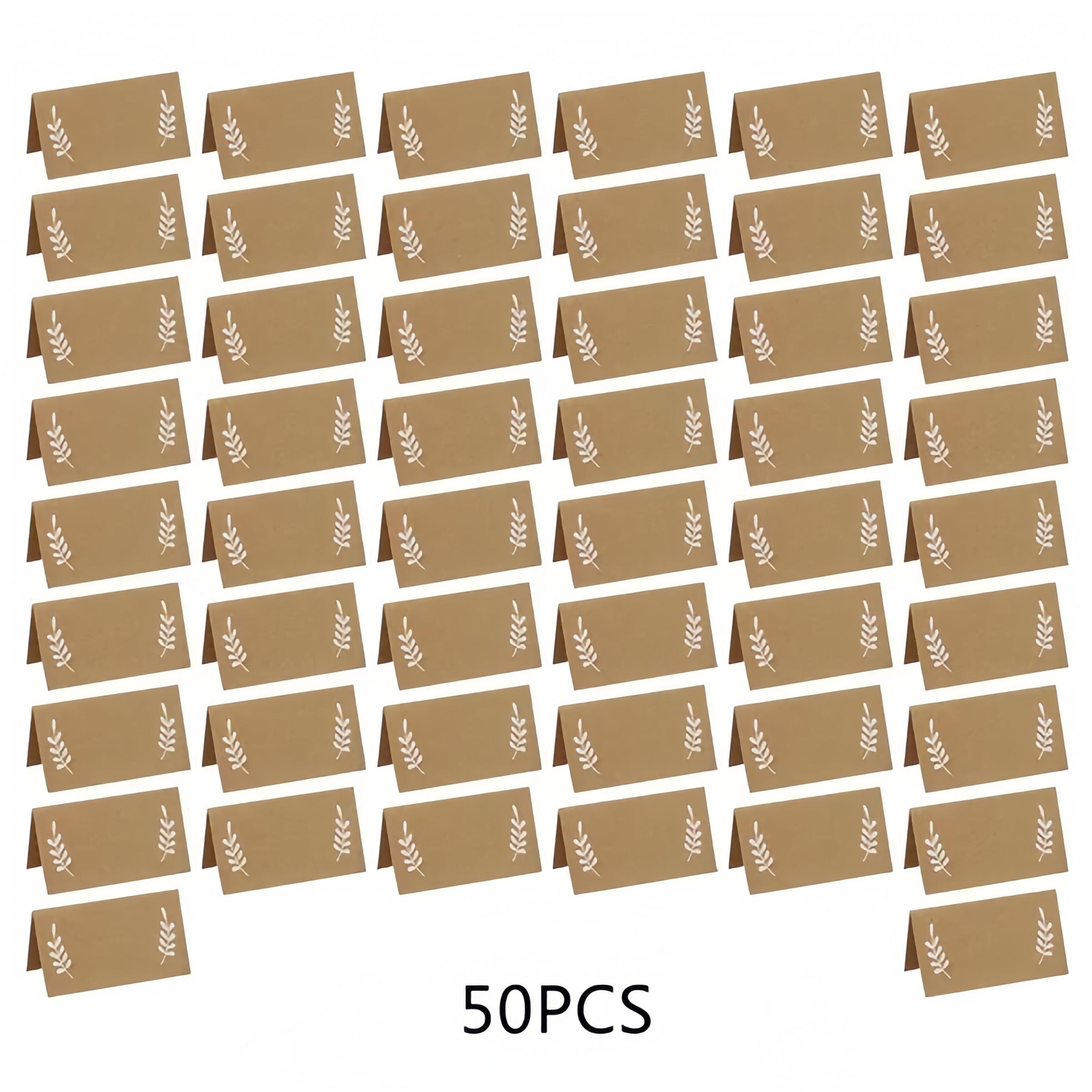 Wedding Name Place Cards, 50 Paper Table Decorations, Crick Paper Seat Cards for Birthday Parties, Perfect Gift Idea