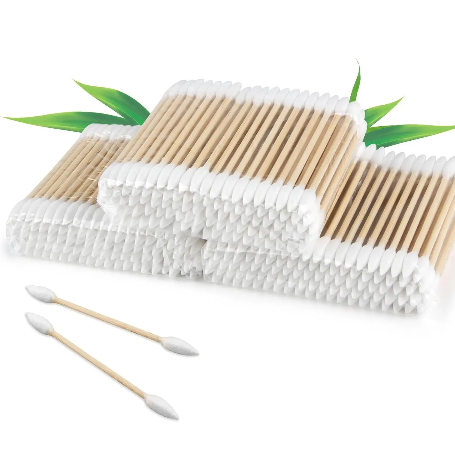 300PCS Pointed Cotton Swabs - Double Pointy Precision Cotton Buds | Disposable Bamboo Cotton Tip applicators for Ear Wax Removal, Eyeshadow, Lips, Makeup & Nail Art, Beauty & Personal Care Tool