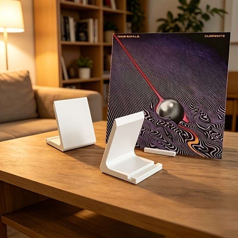 Vinyl Record Stand Desk Display Rack Vertical Storage Holder for LP Albums Music Studio Home Decor Tabletop