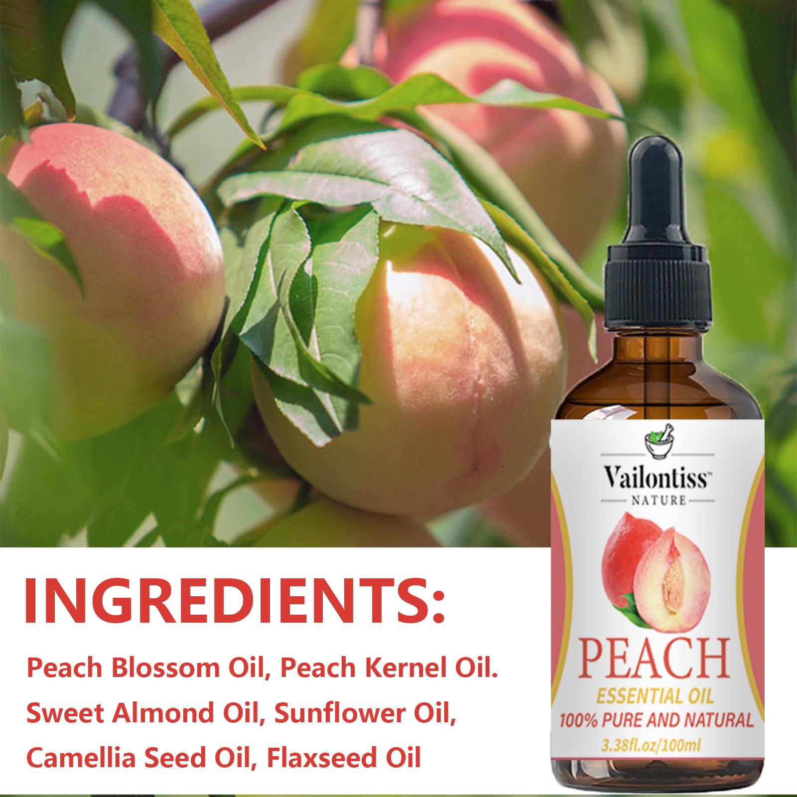 Peach Essential Oil Humidifier Air Freshener 100ML, Plant Extracted, Relieves Fatigue, Improves Air Quality, Suitable for Bathroom, Living Room, Bedroom