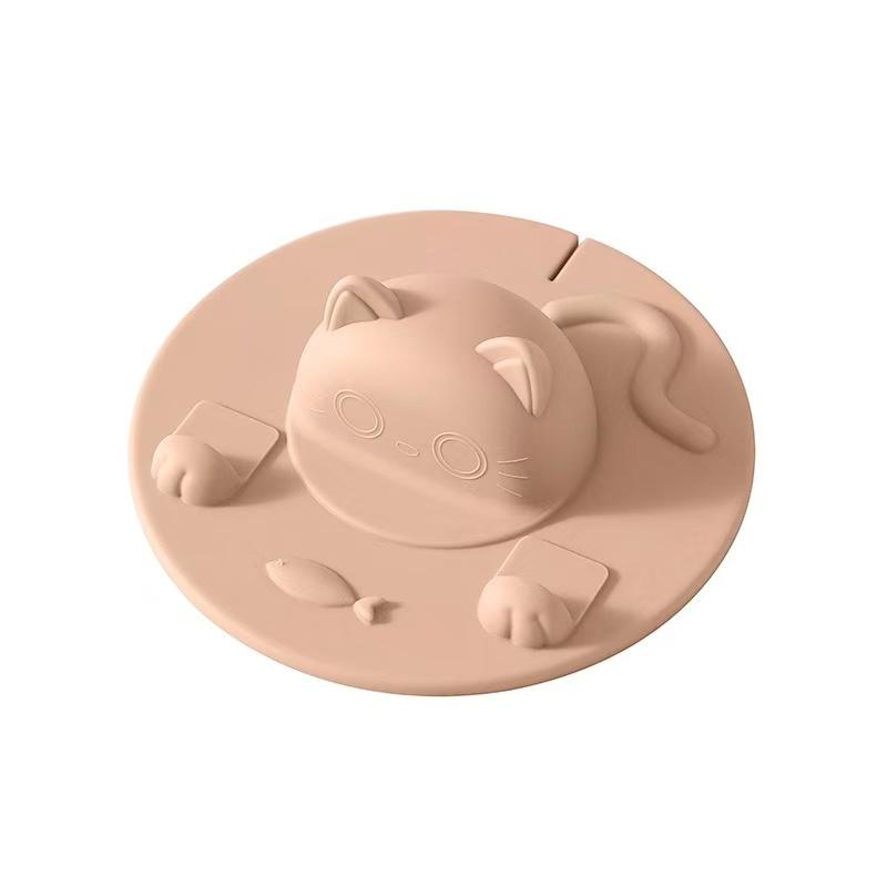 Simple Cartoon Silicone Cup Lid, Creative Irregular Coffee Cup Cover, Dustproof Insect-Proof Multi-Functional Cup Lid