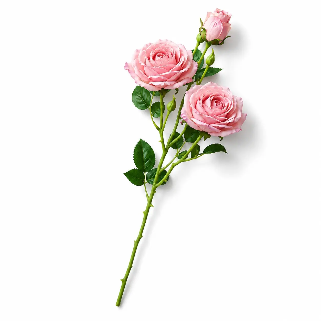 Premium Multi-Head Artificial Rose Stem | DIY Floral Arrangement | Elegant Home Decor