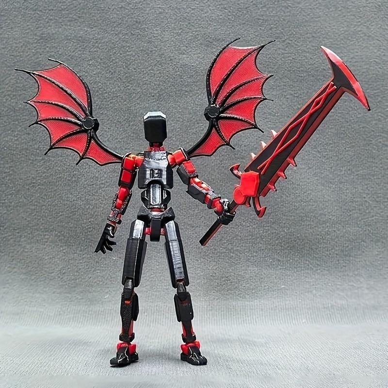 Action Figure Set, 1 Set Multi-jointed 3D Printed Collectible Figurine for Desk Decor, Mixed Colors Decorative Ornament for Home Office