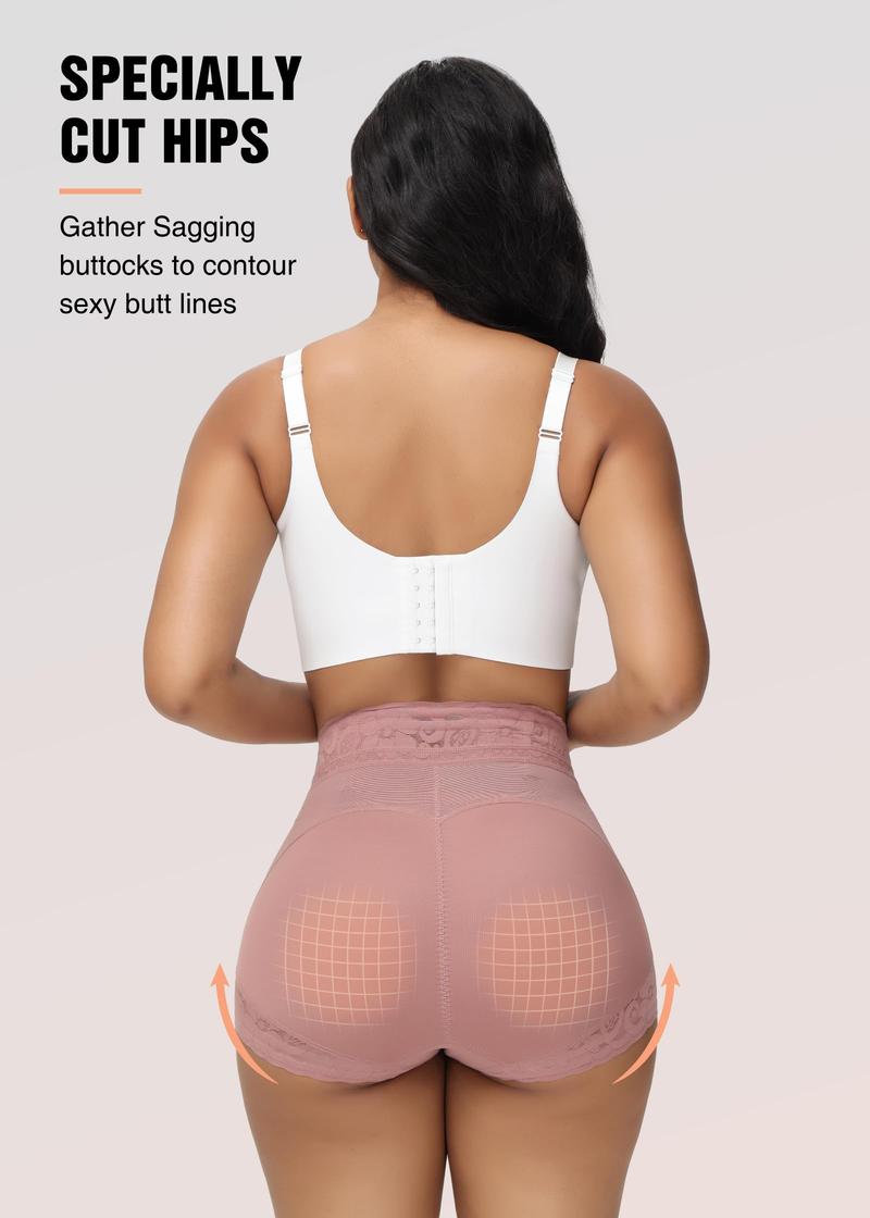ROOSE CLOUD Butt Lifting Body Shaper Pants with Lace Trim & - Nylon/Elastane Blend High-Waisted Shorts for Daily Wear & Sports, Tummy Control, Non-Transparent, Hand Wash Only