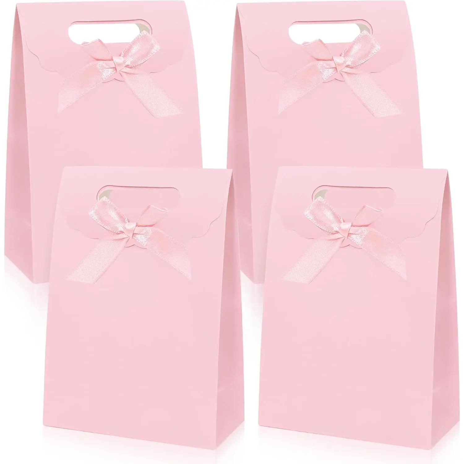 bags 4 count Medium Size 7×4×10 inch  Bags with Handles For Party,Birthday,Favor,Weddings,Other Occasion ()