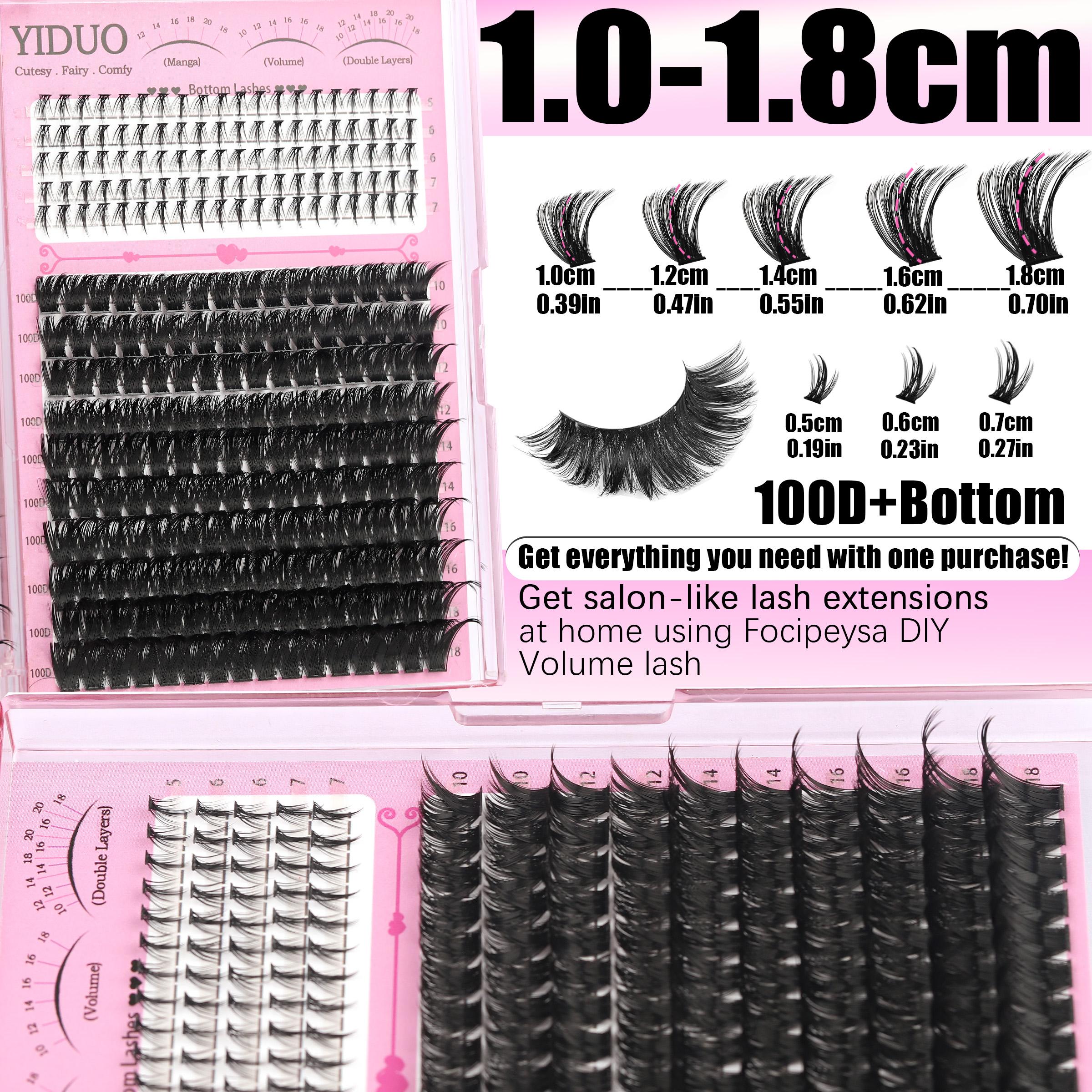 6 Styles False Eyelash Cluster Kit Bottom,/Spiky,/40D/60D/80D/100D Volume Lash Extensions Kit, D-Curl 1100 Pcs Eyelash Cluster Kit With Lash Bond and Seal Tweezers Remover Eyelash Tools DIY at Home Easily 6 Styles False Eyelash Cluster Kit Bottom,/Spiky,/40D/60D/80D/100D Volume Lash Extensions Kit, D-Curl 1100 Pcs Eyelash Cluster Kit With Lash Bond and Seal Tweezers Remover Eyelash Tools DIY at Home Easily