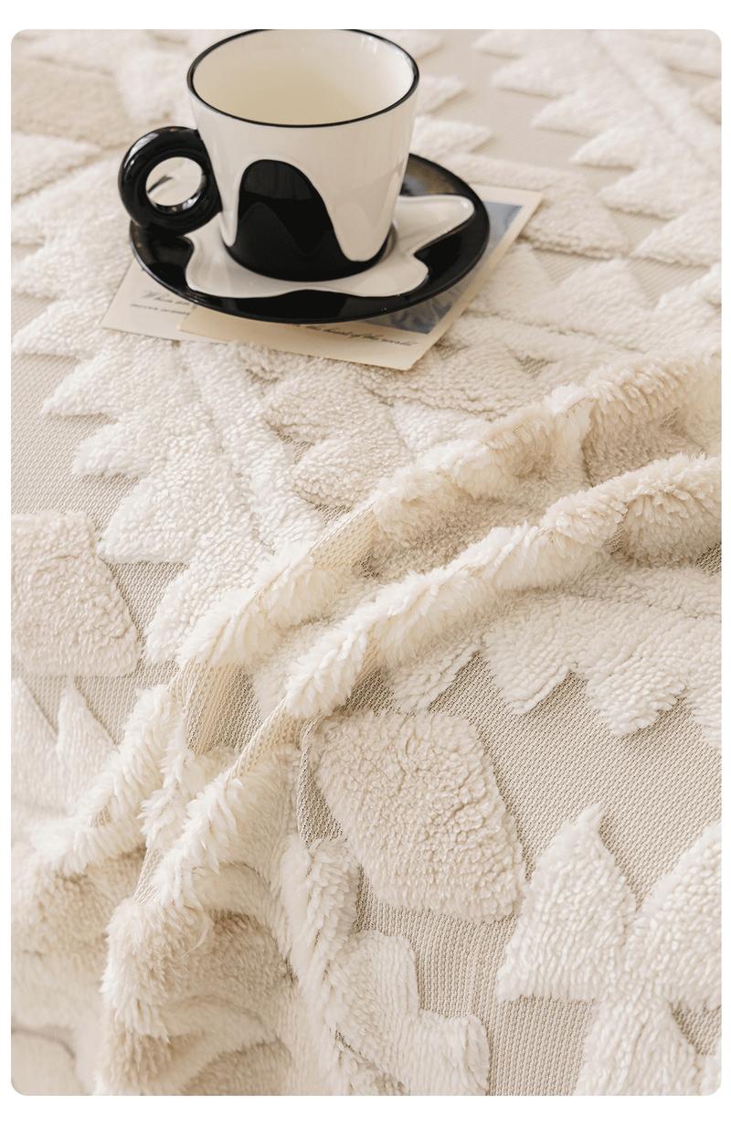 1 Piece Boho Plush Sofa Cover Blanket Couch Cover | Geometric Pattern | Multi-Color Multi-Size | Pet-Friendly Anti-Scratch Sofa Scarf | 4-Season Universal Sofa Throw | Stain-Resistant Washable Furniture Cover | Living Room Bedroom Dining Office |