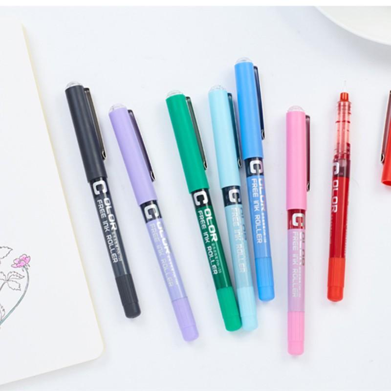 Colorful Liquid Ink Ballpoint Pen, Smooth Quick-Dry Neutral Pen, Fine Tip for Writing, Ideal for Students, Office, Daily Use Stationery