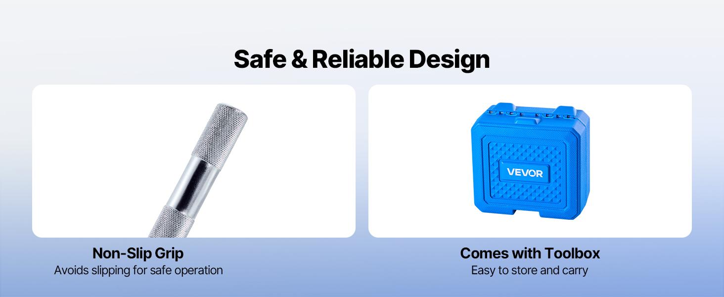 VEVOR Bearing Press Kit, 10 Pcs, Bearing Race and Seal Driver Set with 9 Bushings and Handle Shaft, Bushing Driver Tool Set, Heavy Duty Aluminum Alloy Removal Installation Tool Kit with Storage Case