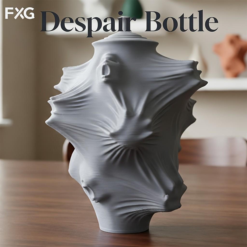 New Vanguard Art Despair Bottle Decorative Figurine, Collectible Handmade Model, Abstract Art Piece, Unique Home Decoration Gift