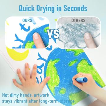 36/24/12Colors Tempera Paint Sticks with 120 PDF Coloring Pages and 30 Stickers, Quick Drying, Smooth, Non-Toxic and Washable Paint Sticks for Kids, Art Supplies for Drawing for Easter Gift for Boys Girls art supplies