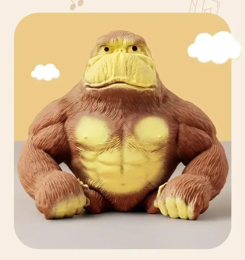 Stretchy Monkey Squishy Toy, Elastic Gorilla Stress Relief Squeeze Toy, Funny Sensory Fidget Toy for Kids and Adults