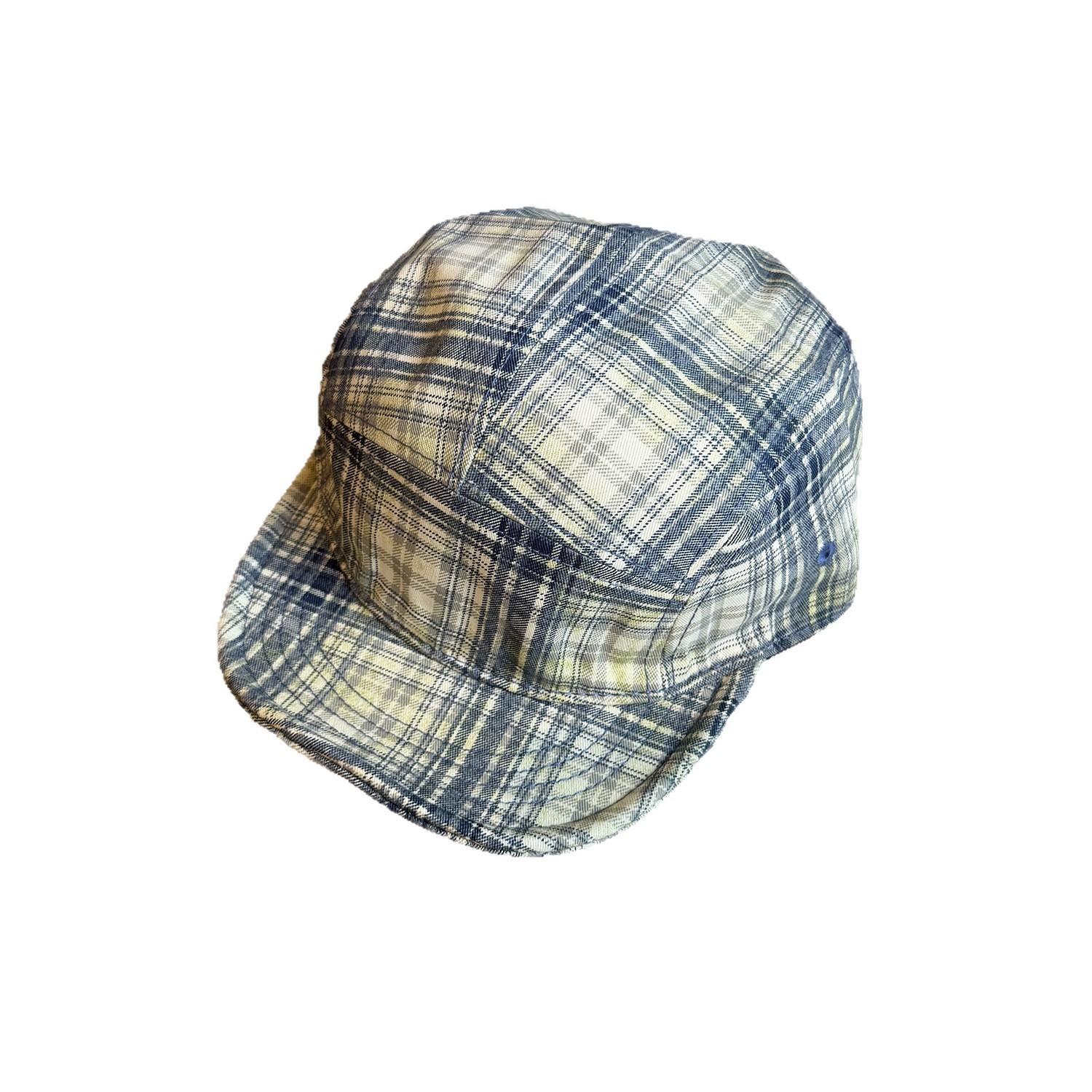 Unisex 5‑Panel Plaid Short‑Brim Baseball Cap, Retro Checkered Design, Casual Outdoor Streetwear Headwear, Gift For Men Women