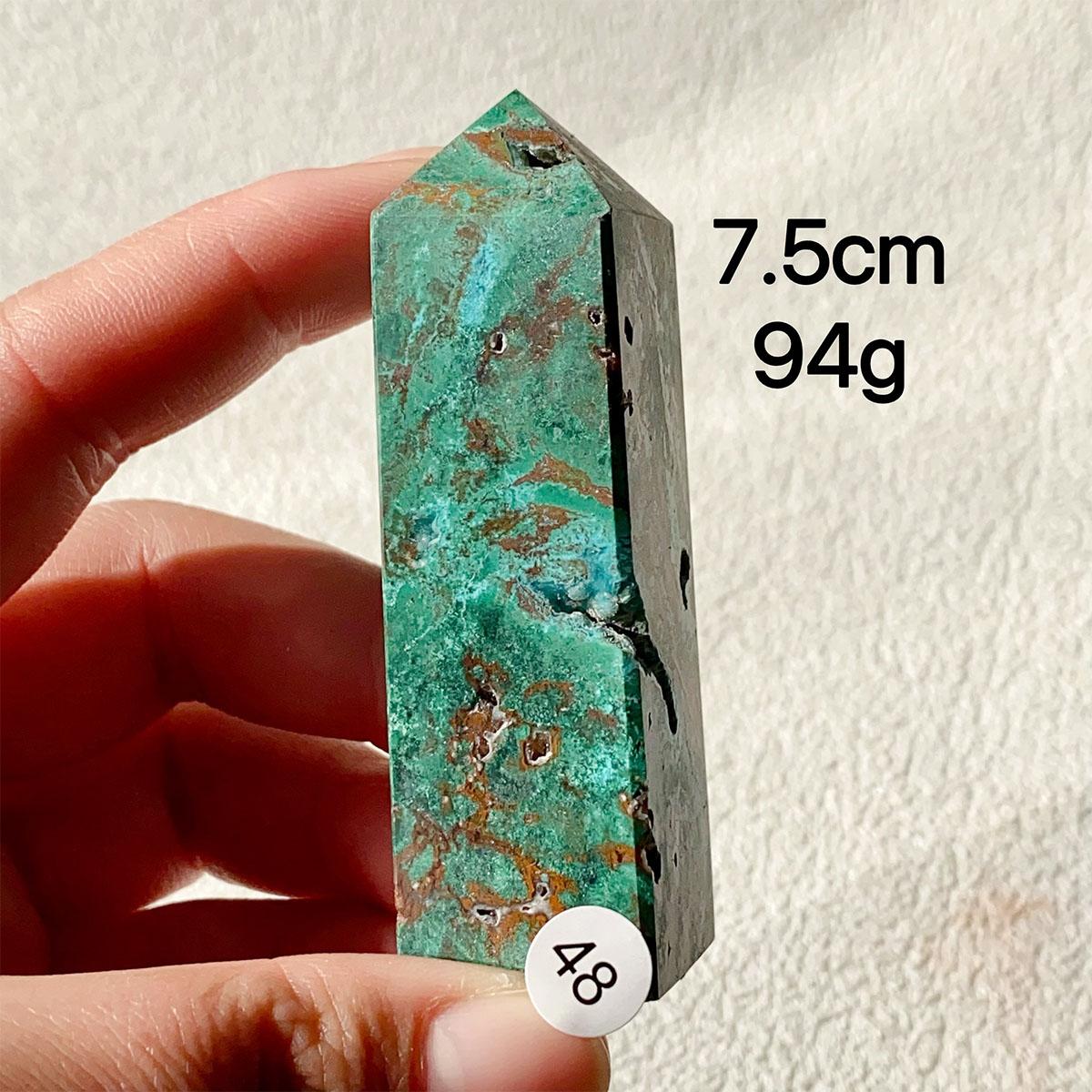 Chrysocolla Crystal Tower Malachite Wand Quartz Point Decor Polished Obelisk  Healing  Reiki Energy Crystal Gem