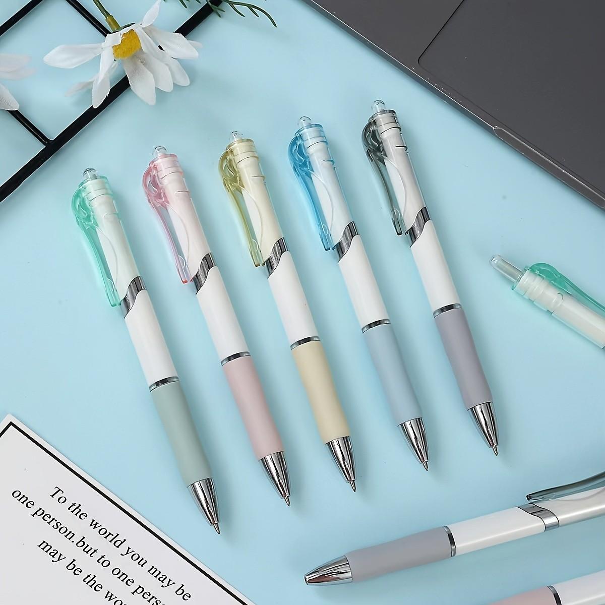 3-Pack Retractable Ballpoint Pens, Smooth Water-Based Ink, Durable Design, Ideal for School, Office, Home Use, Lightweight and Portable