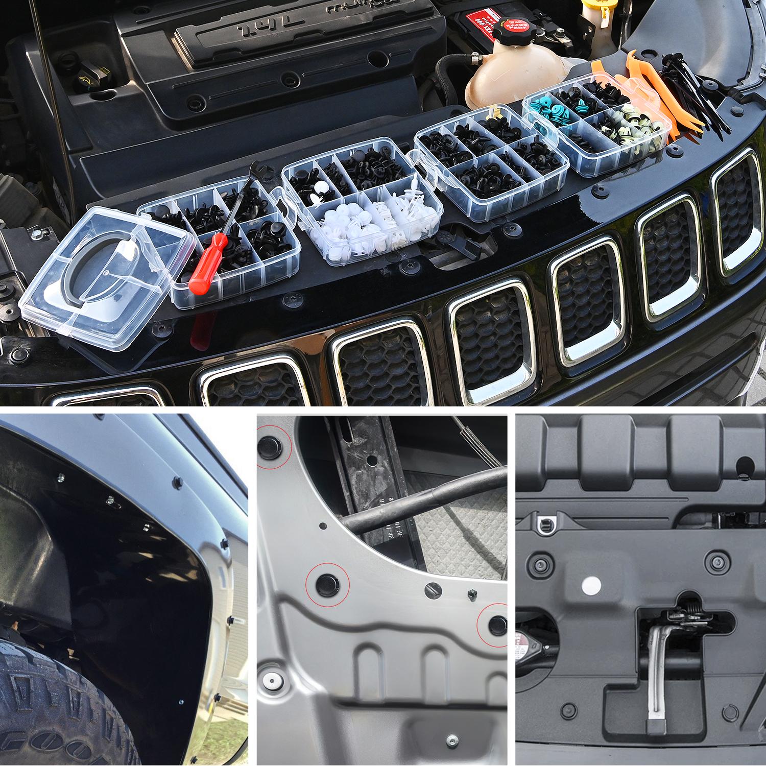 Nilight 845Pcs Car Push Retainer Clips Auto Fasteners Assortment 24 Most Popular Sizes Nylon Bumper Fender Rivets with 10 Cable Ties and Fasteners Remover for GM Ford Lexus Honda Chrysler Mazda Replacement Automotive Vehicle  dealsforyoudays