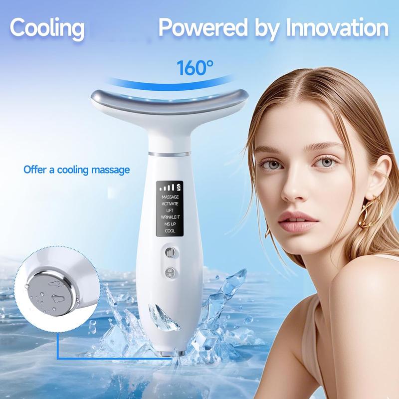 Ice Cooling Hot Compress Neck Face Massager with 6 Modes & 4 Intensity Levels, Heating Cold Eye Facial Lifting Tool for Skin Care Ice Cooling Hot Compress Neck Face Massager with 6 Modes & 4 Intensity Levels, Heating Cold Eye Facial Lifting Tool for Skin Care