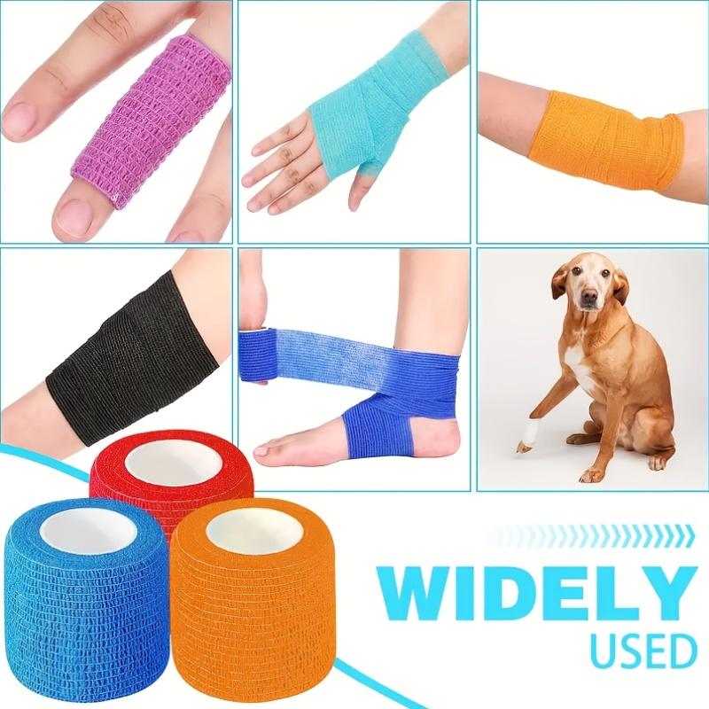 2 Rolls Self-Adhesive Elastic Bandage – 2"x177", Random Colors, Wrist & Ankle Support for Gym & Sports, Boxing Training Band
