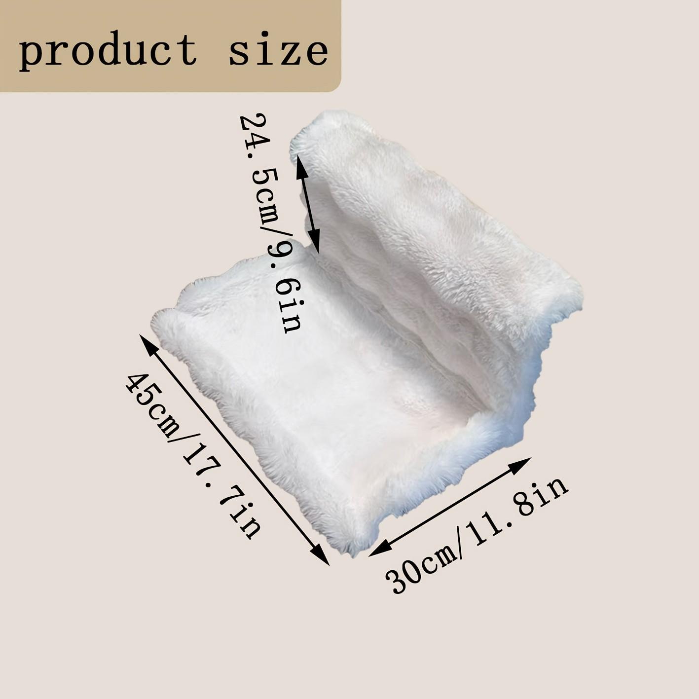 Plush Pet Bedside Hammock, Washable All-Season, Wall-Mounted, Fits Sofa/bed/window, Small Cat/dog Soft Pad, Portable & Easy Clean