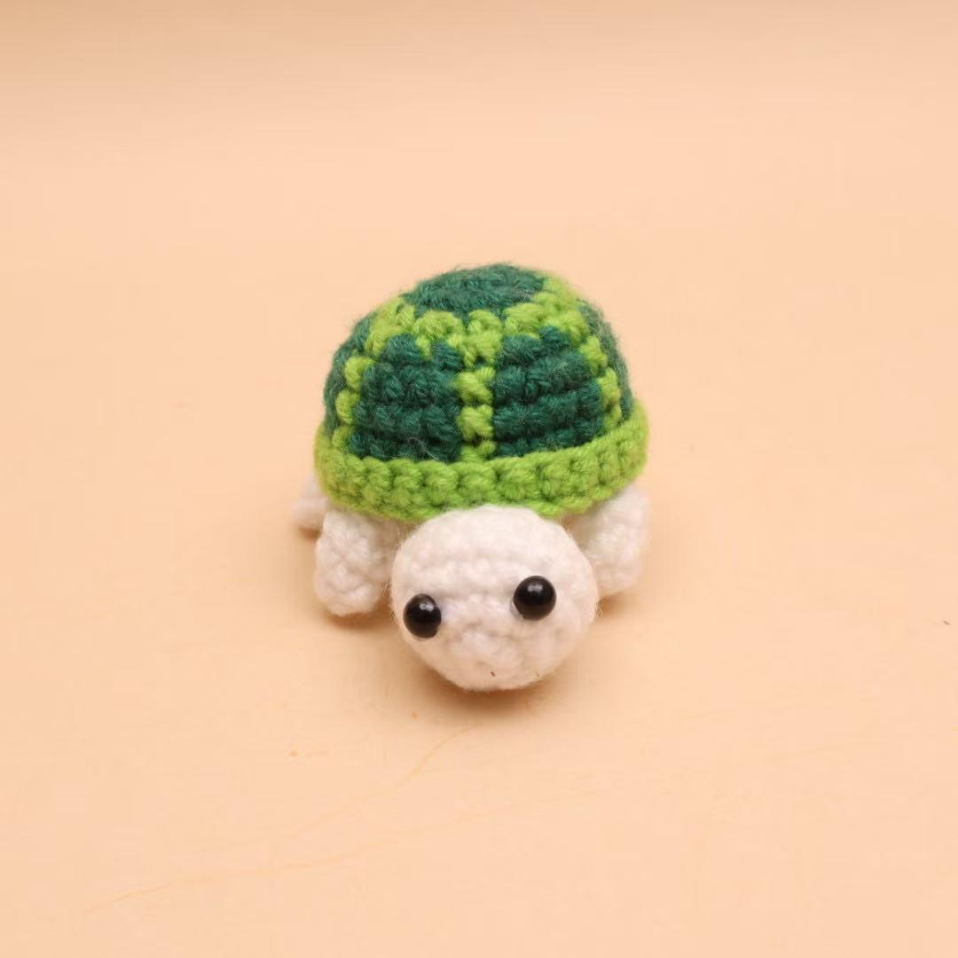 Cute Knitted Turtle Doll Desktop Ornament, Creative Mini Cartoon Turtle Figurine, Adorable Hanging Decoration, Desk Decor