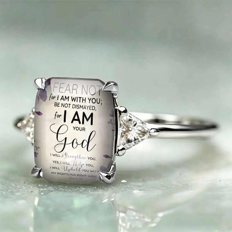 Soft Vintage Fashion Ring Decorated With Inspirational English Text Print, Elegant All-match Statement Finger Jewelry, Lightweight Decorative Ornament For Women Daily Styling, Dating And Casual Occasions