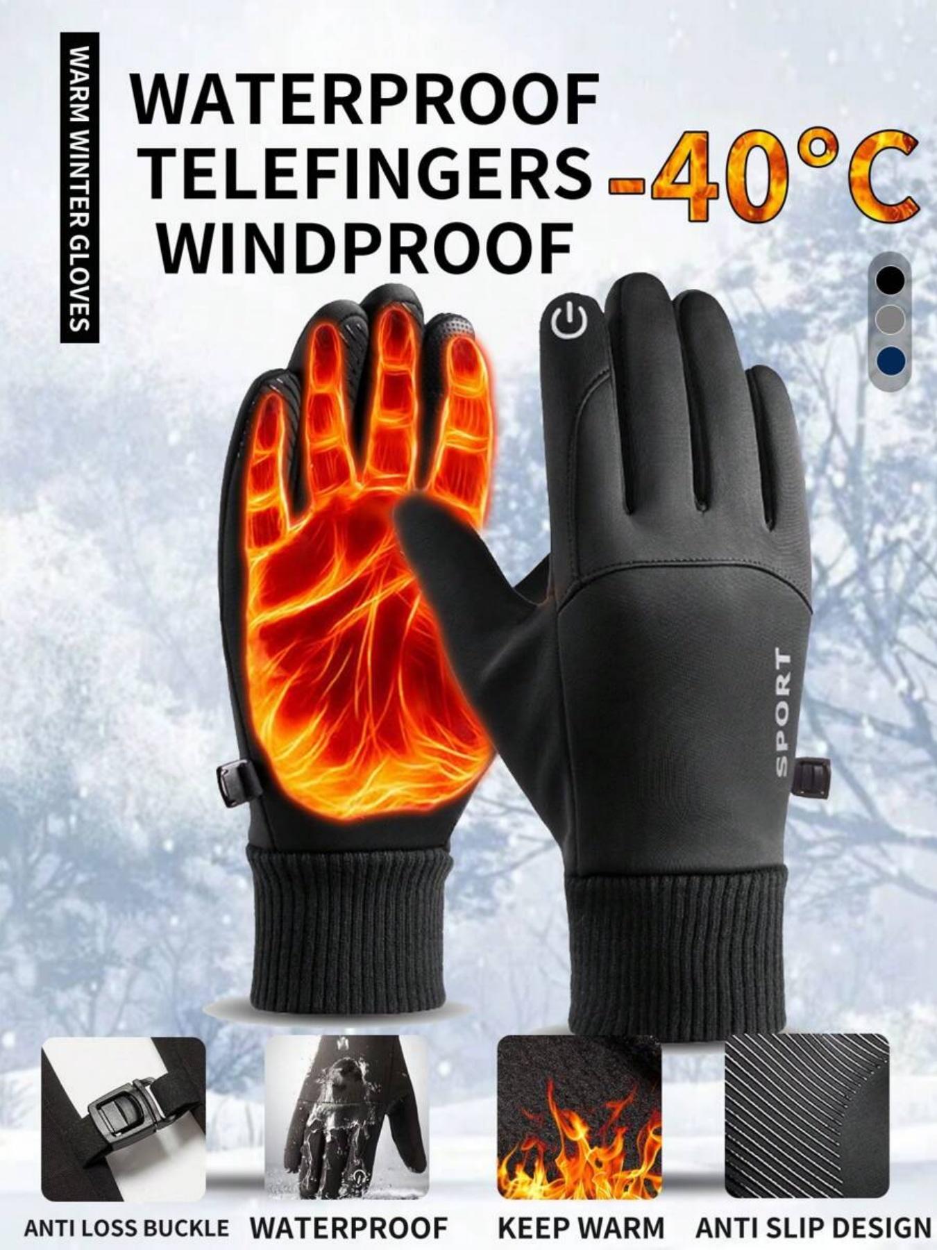 New Waterproof Touchscreen Gloves, Outdoor Sports, Skiing, Motorcycle Riding, Cycling, Fleece Lined, Christmas Gift, All Seasons