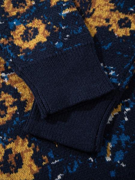 Men's Autumn Winter Casual Loose Fit Van Gogh Sunflower Starry Night Pattern Vintage Knit Long Sleeve Round Neck Pullover Sweater