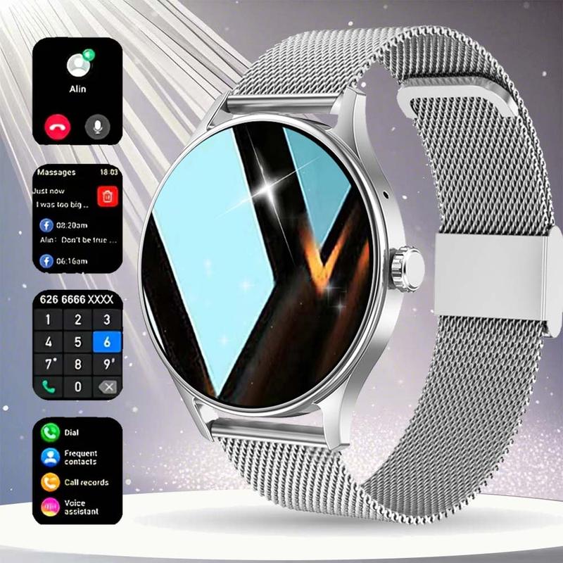 New 2026 Fashion Smart Watch Screen 1.53 Inch HD Holiday Gift for Men Women Bt-compatible Phone Call Health Tracker Sports Mode Notification Reminder