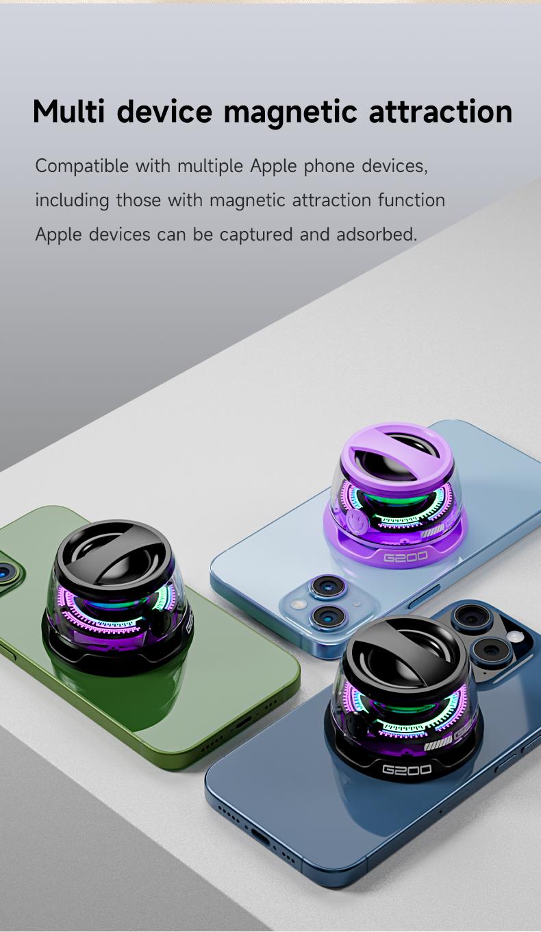 2024 Latest Portable Bluetooth Magnetic Speaker Bluetooth 5.3 Subwoofer,mini wireless speaker