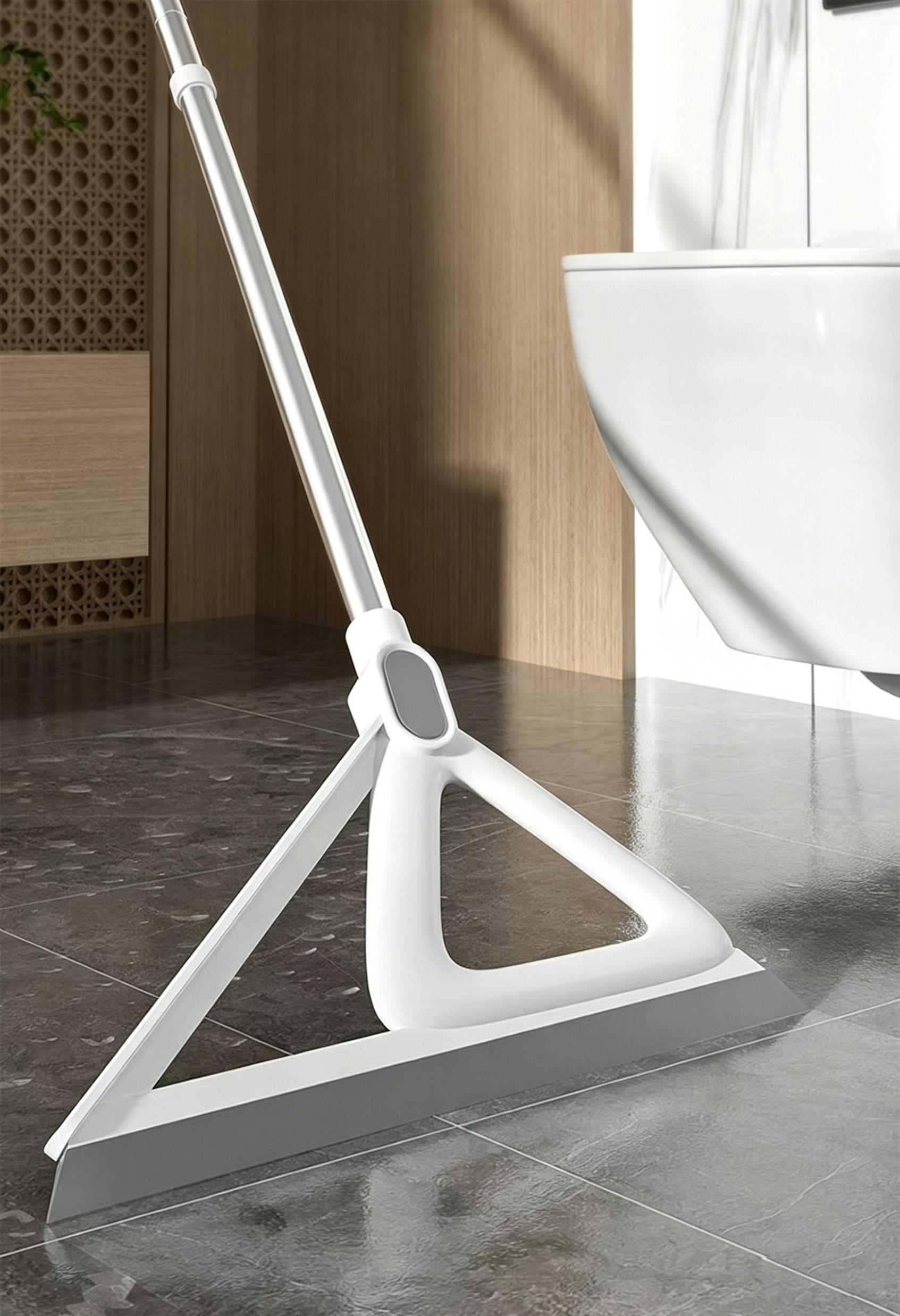 Triangle Sweeper, Magic Bathroom Water Scraper, Dual-Use Floor Cleaner, Efficient Water and Dirt Removal Tool, Essential Cleaning Aid, Home Cleaning Tool, Household Cleaning Tool, Water Broom, Shower Broom Squeegee