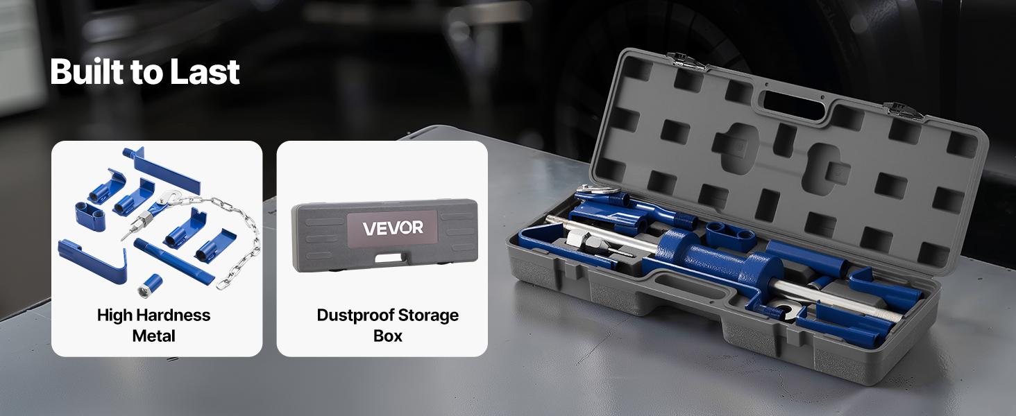 VEVOR Heavy-Duty Paintless Dent Removal Kit, 13 lbs 14-in-1 Slide Hammer Tool for Cars & Trucks, Hardened Metal Auto Body Repair with Curved Hooks, Extension Rod, Non-Slip Handle, Carrying Case, Multiple Tools, No Shop Visit Required VEVOR Heavy-Duty Paintless Dent Removal Kit, 13 lbs 14-in-1 Slide Hammer Tool for Cars & Trucks, Hardened Metal Auto Body Repair with Curved Hooks, Extension Rod, Non-Slip Handle, Carrying Case, Multiple Tools, No Shop Visit Required
