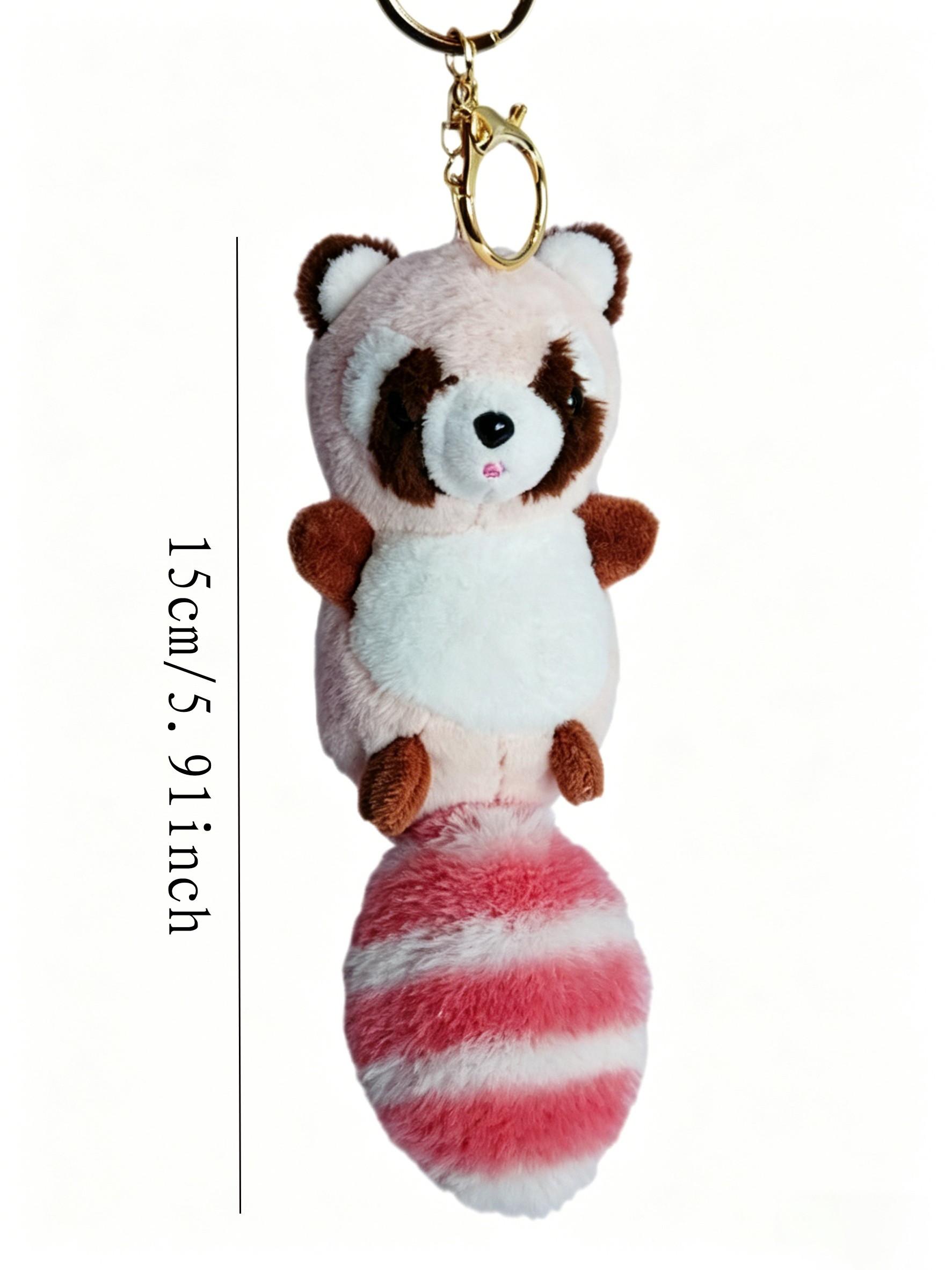Cute Long-Tailed Raccoon Plush Toy, Wholesale Couple Student Bag Charm, Gumball Machine Small Gift, Adorable Stuffed Animal