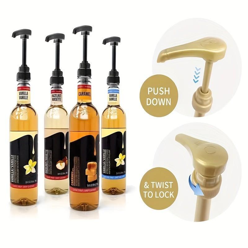 5PCS Coffee Syrup Pump Dispenser Set | Mess-Free Bottle Pumps for Torani Flavoring | Aesthetic Home Coffee Bar Accessories & Barista Essentials | Precise Measure Gadget for Latte Maker #CoffeeTok #HomeCafe