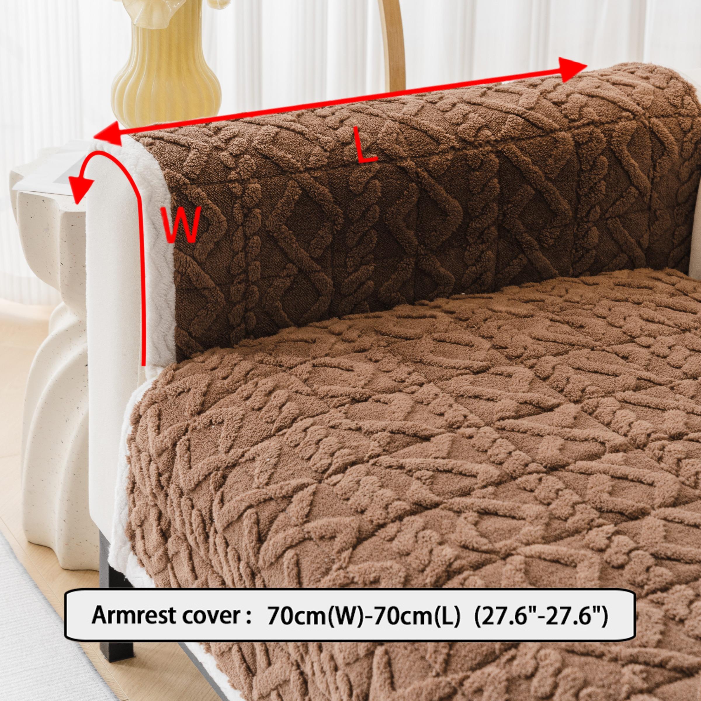 Simple Solid Velvet Sofa Cushion, European Style Soft Sofa Pad, Durable and Fashionable Furniture Accessory, All-Season Couch Protector