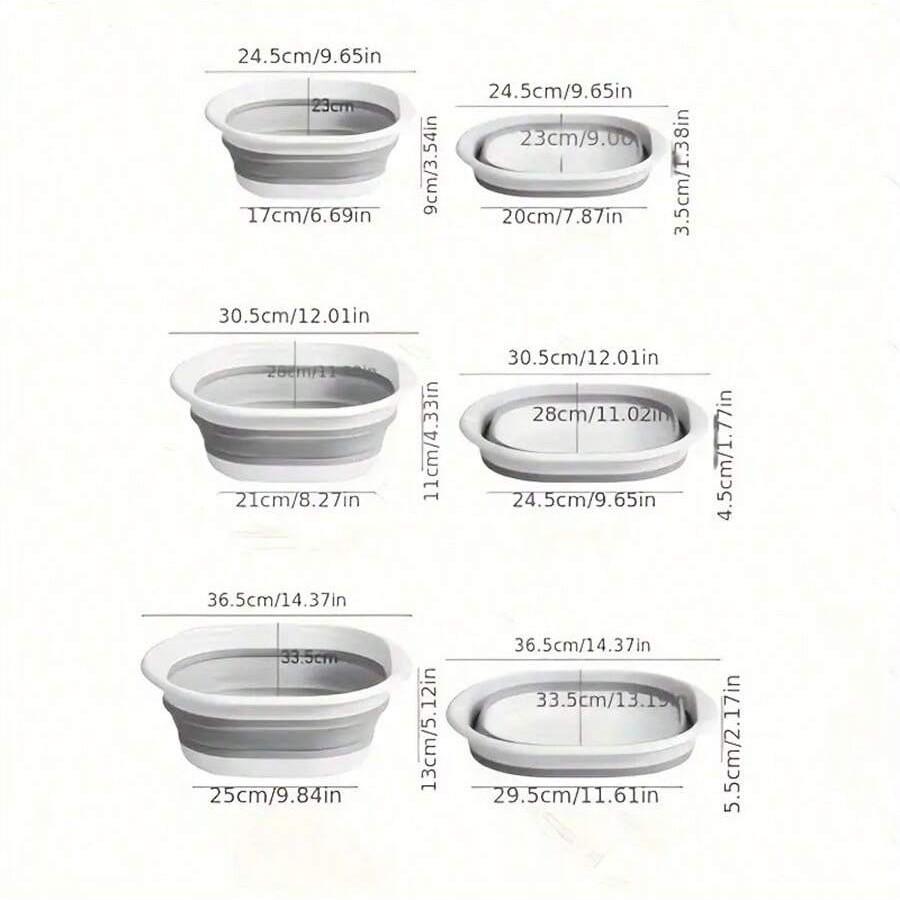 Portable Foldable Water Cube Set, Plastic Baby Bathtub, Laundry Basket, Bathroom Organizer, Storage Basket, Kitchen Accessories