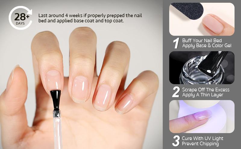 GAOY Gel Top Coat for Gel Nail Polish, 16ml No Wipe Clear Finish, High Gloss Varnish for Long Lasting UV Gel Nail Art DIY